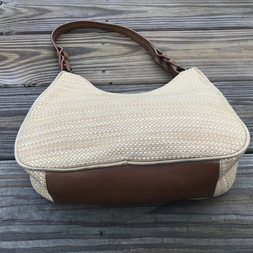 Fossil Hand Bag Purse Leather Woven Shoulder bag - Picture 2 of 8
